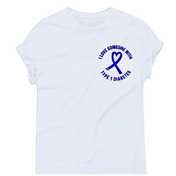 Custom, I Love Someone With Type 1 Tee, Sizes S-XXXL, NEW - Picture 4 of 7